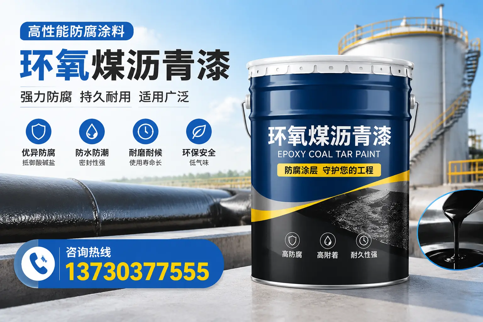 环氧煤沥青漆的耐久性分析,适合天水的使用场景
